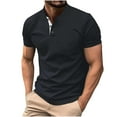 thumbnail image 1 of Mens Tall Shirts Short Sleeve Button Down Short Sleeve Shirt Mens Summer Button Down Black Short Sleeve Shirt Men Clearance Items Under 5 Dollars Free Shipping, 1 of 7