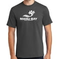 thumbnail image 1 of Mens Tall Size Manu Bay Surf Company WHITE LOGO Surfer Cotton T-shirt, Charcoal Gray - 3XL TALL, 1 of 3