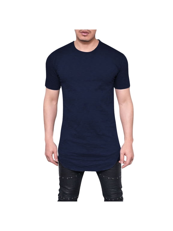Mens Tall T Shirts Tie Dye Shirts for Men Extra Long Tshirts Longline Hipster Print Tee for Tall Men