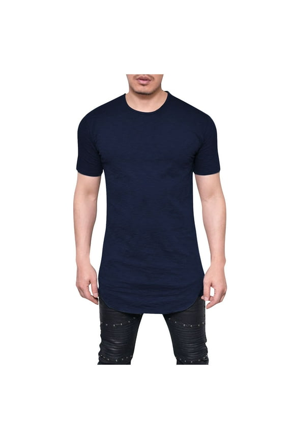 Mens Tall T Shirts Tie Dye Shirts for Men Extra Long Tshirts Longline Hipster Print Tee for Tall Men