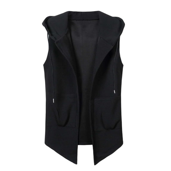 Mens Tank Top Beach Casual Hooded Vest Lightweight Sleeveless Hooded Jacket Fitness Vest