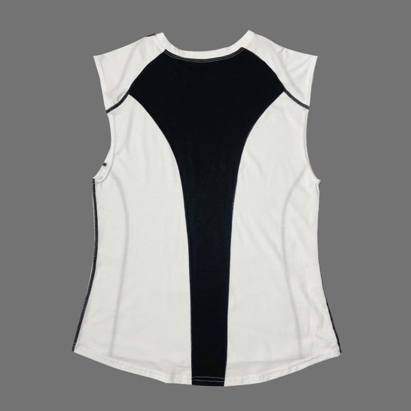Mens Tank Top Beach Sleeveless Vest Stitching Contrast Color Loose Basic Sports T-shirt