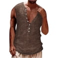 thumbnail image 1 of Mens Tank Top Beach Workout Tank Tops Sleeveless Gym Hoodies Round-Neck Tank Top, 1 of 6