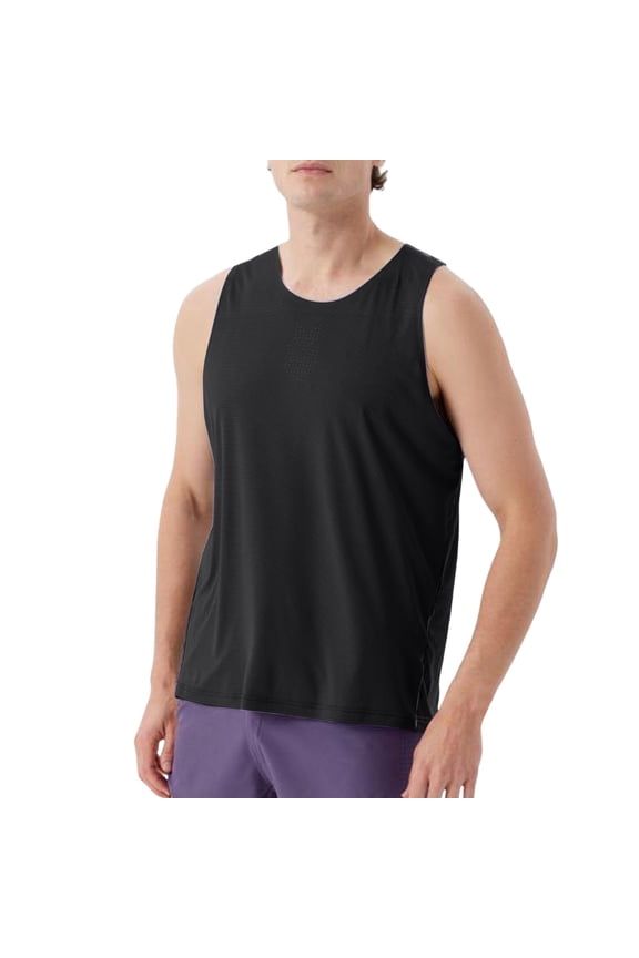 Mens Tank Top Sports Undershirt Basketball Training Running Stretchy Clothes Fitness Clothing Sleeveless T Shirt Breathable Black Shirts L