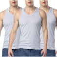 thumbnail image 1 of Mens Tank Top Undershirt Qiggri Men's Fitness Home Wear Pajamas Color Cotton Solid Color T-shirt Sports Mens Workout Tank Tops, 1 of 2
