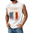 thumbnail image 1 of Mens Tank Tops 250 Celebration Patriotic American Flag Print Crew Neck Sleeveless Vest Moisture Wicking Relaxed Fit Workout Comfy T-Shirt, White, #01 White, 1 of 3