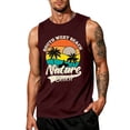 thumbnail image 1 of Mens Tank Tops Beach Cut Off Sleeveless Shirts Graphic Palm Tree Summer Vacation Tanks Muscle Gym Tank Top, 1 of 3