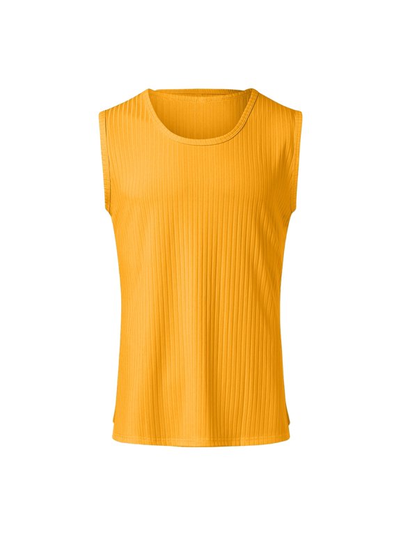 Mens Tank Tops Cotton Sleeveless Tee Shirts Running Shirt Athletic Casual Muscle Shirt Base Layer Shirt Regular and Big & Tall Gym Clothes for Men