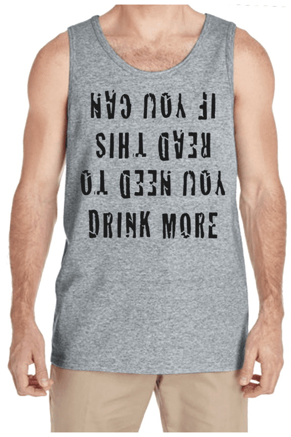 Mens Tank Tops Drunk Drinking Spring Break Funny Mens Shirts Sleeveless Tees