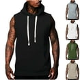 thumbnail image 1 of Mens Tank Tops Fashion Versatile Motion Solid Color Pocket Sleeveless Hooded Blouse Hoodies for Men Muscle Gym Tank Top, 1 of 6