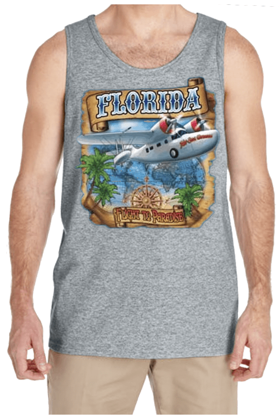 Mens Tank Tops Florida Souvenir Mens Shirts Sleeveless Tees