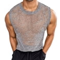 thumbnail image 1 of Mens Tank Tops Graphic Sleeveless Undershirts Running Shirt Athletic Casual Muscle Tank Base Layer Shirt Loose Fit Fitness Clothing, 1 of 4