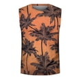 thumbnail image 1 of Mens Tank Tops Men's Performance Athletic Sleeveless Shirt Hawaiian Print Moisture Wicking Breathable Gym Running Tank Top Workout Lightweight Orange M, 1 of 3