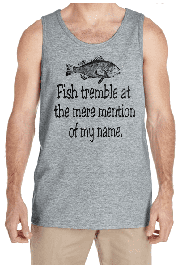 Mens Tank Tops Mens Shirts Fishing Funny Dad Gifts Fathers Day T-shirt Sleeveless Muscle Tee
