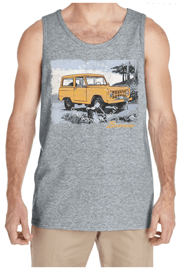 Mens Tank Tops Mens Shirts Vintage Classic Ford Bronco T-shirt Sleeveless Muscle Tee