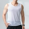 thumbnail image 1 of Mens Tank Tops Quick-Drying Vest for Men Sleeveless Undershirt Basic Plain Color Underwear White XL, 1 of 5