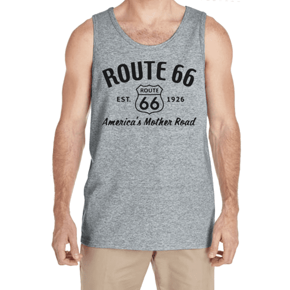 Mens Tank Tops Rt 66 Sign Nostalgia Dad Gifts Mens Shirts Sleeveless Tees