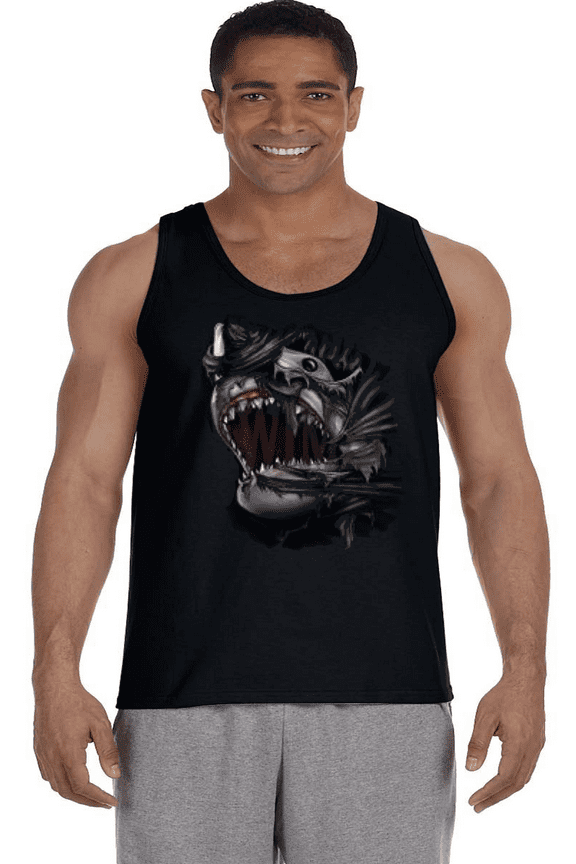 Mens Tank Tops Shark T-shirt Mens Shirts Sleeveless Tees