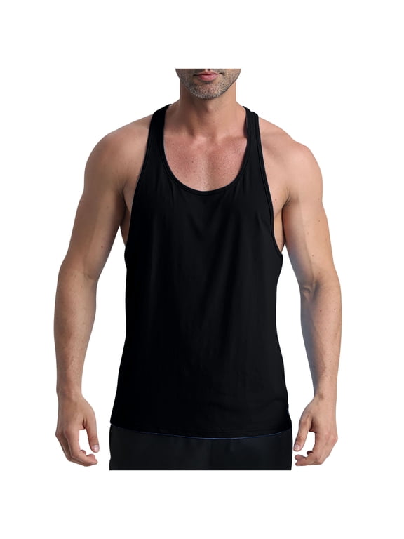 Mens Tank Tops Summer,Men's Bodybuilding Stringer Tank Top Sleeveless Gym Shirts