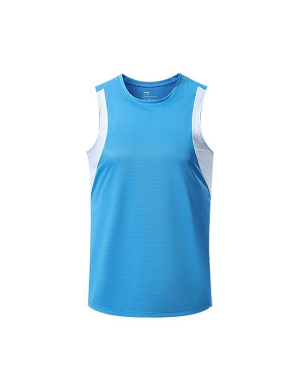 Mens Tank Tops Summer Sleeveless Undershirts Stringer Tank Top Soft Casual Muscle Tank Bodybuilding Gym Vest Loose Fit Gym Clothes for Men