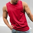 thumbnail image 1 of Mens Tank Tops Vest for Men Sleeveless Undershirt Basic Plain Color Underwear Red XXL, 1 of 6