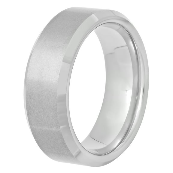 Mens Tantalum Beveled Edge Wedding Band - Tantalum Ring