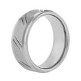 thumbnail image 1 of Mens Tantalum Slanted Design Step Edge Wedding Band, 1 of 3