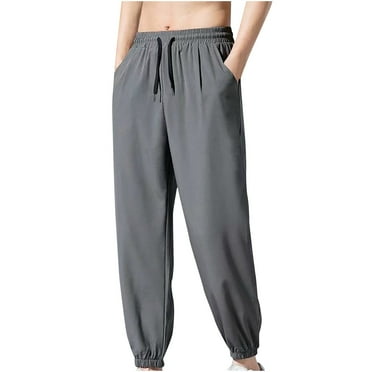 Mens Tapered Leg Sweatpants Plus Size Big and Tall M-5X with Pockets Drawstring Elastic Waist Pants Casual Solid Loose Relaxed Comfort Running Trousers