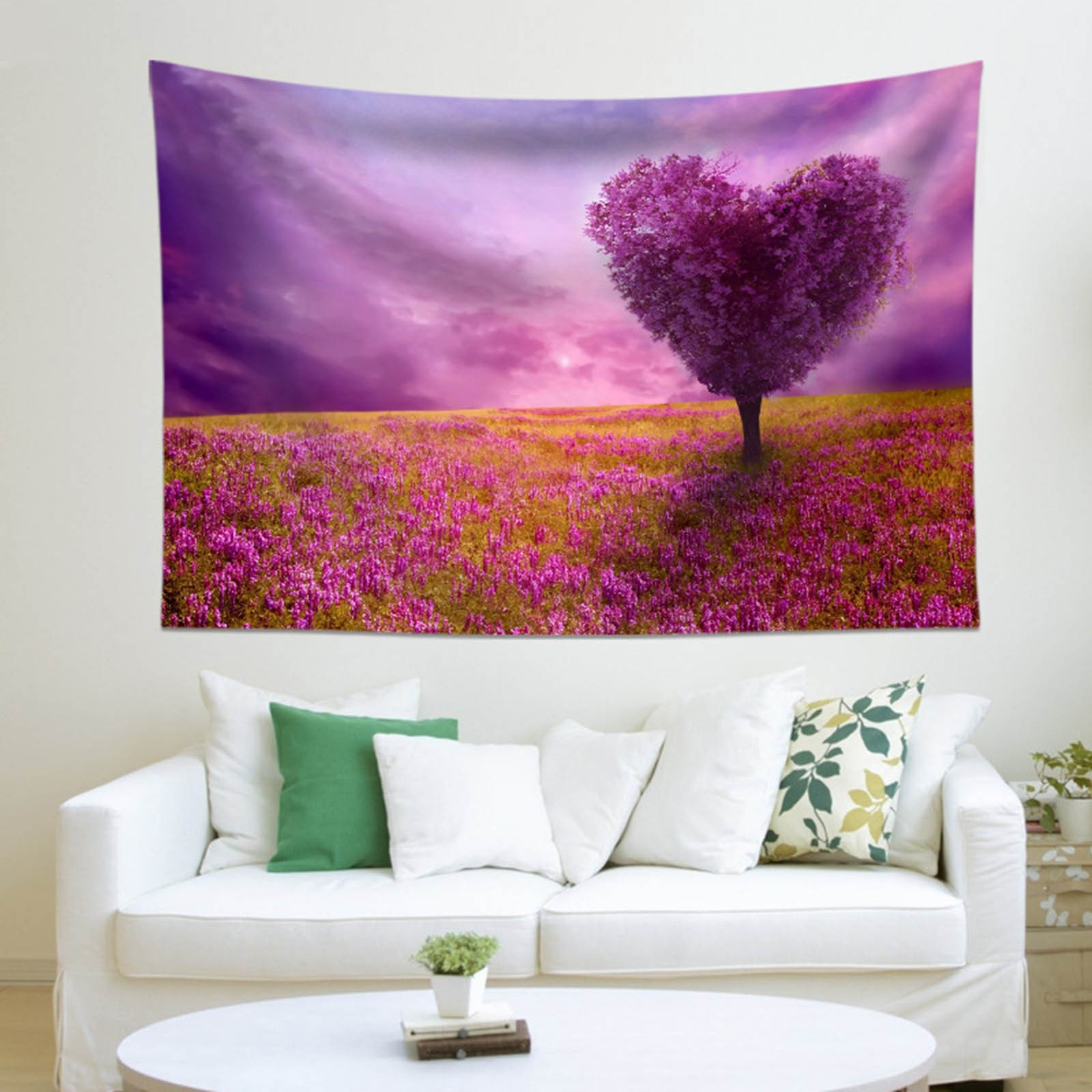 Mens Tapestry for Bedroom Love Tree Valentine's Day Background Cloth