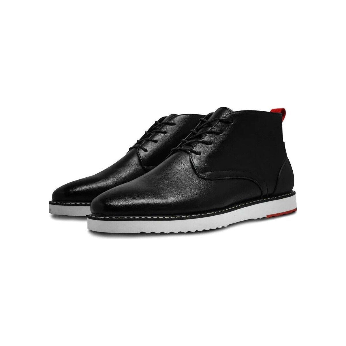 Men\'s Black Chukka Boots with Red Accents Jeffery West Scarface Black Polished Brogue Chukka Boot main image 2