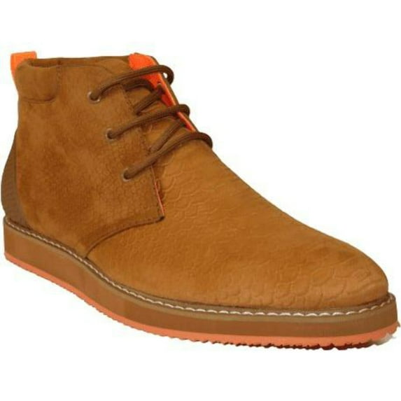 Mens Tayno Modern Chukka Boot Micro Suede Soft Comfortable Cushion Troupe Camel