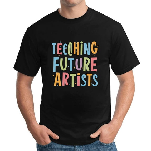 Mens Teaching Future Artists Men Vintage Shirt Black