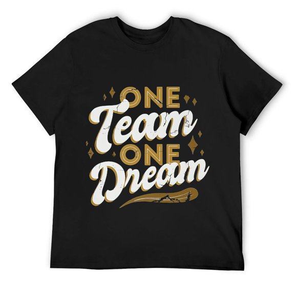 Mens Team Quote One Team one Dream T-Shirt Black