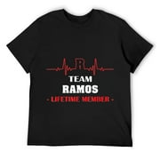 Mens Team RAMOS lifetime member blood completely family T-Shirt Black Small