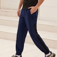 thumbnail image 1 of Mens Tear Away Basketball Pants High Split Snap Botton Joggers Pants Casual Post-Surgery Sweatpants with Pockets, 1 of 9