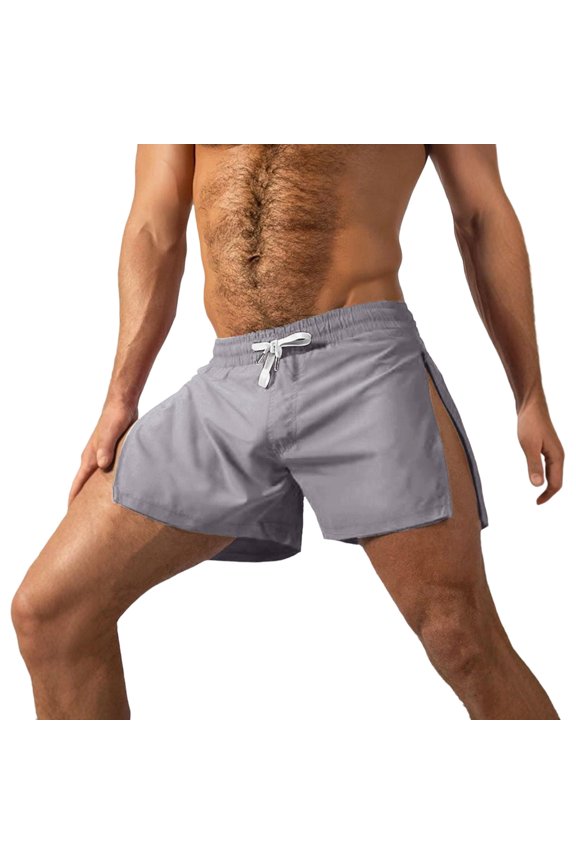 Mens Tear Away Basketball Shorts 2 Side Zippers Full Open Down Sweatshorts Leg Post Surgery Shorts Gray