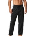 thumbnail image 1 of Mens Tear Away Sweat Pants With Snaps Full Open Down Sweatpant Casual Open Bottom Athletic Basketball Pant With Pocket, 1 of 6