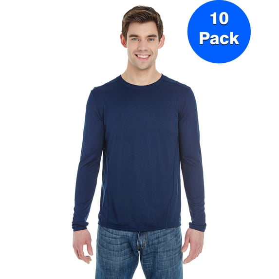 Mens Tech Long-Sleeve T-Shirt 10 Pack