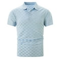 thumbnail image 1 of Mens Tees Casual Slim Fit T Shirts Short Sleeve Collared Athletic Shirt, 3XL, 1 of 8