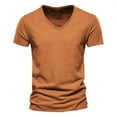 thumbnail image 1 of Mens Tees Casual Sporty Breathable V Neck Short Sleeve T Shirt Lightweight Solid Color Regular Fit T Shirts for Man, 1 of 2