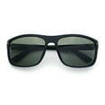 thumbnail image 1 of Mens Tempered Glass Lens Wrap Around Plastic Sport Sunglasses Matte Black, 1 of 8