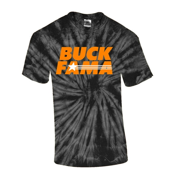 Mens Tennessee Tshirt Funny Buck Fama Team Color Orange and White TN Football Short Sleeve T-shirt Graphic Tee-Black Tie Dye-xl