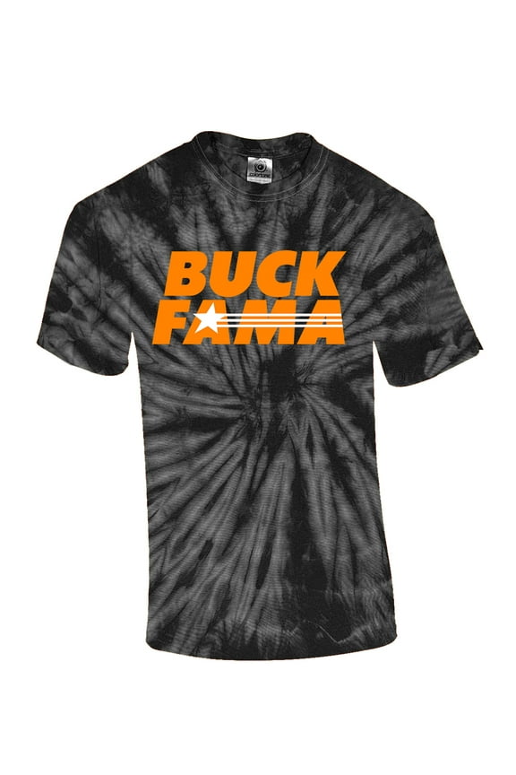 Mens Tennessee Tshirt Funny Buck Fama Team Color Orange and White TN Football Short Sleeve T-shirt Graphic Tee-Black Tie Dye-xl