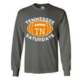 thumbnail image 1 of Mens Tennessee Tshirt Saturdays Football Sports TN Team Color Long Sleeve T-shirt Graphic Tee-Charcoal-4xl, 1 of 4