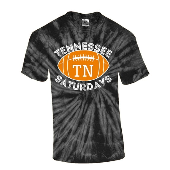 Mens Tennessee Tshirt Saturdays Football Sports TN Team Color Short Sleeve T-shirt Graphic Tee-Black Tie Dye-small