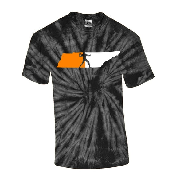 Mens Tennessee Tshirt TN State Team Color Orange and White Football Short Sleeve T-shirt Graphic Tee-Black Tie Dye-xxxl