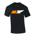 thumbnail image 1 of Mens Tennessee Tshirt TN State Team Color Orange and White Football Short Sleeve T-shirt Graphic Tee-Black-large, 1 of 4