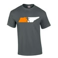 thumbnail image 1 of Mens Tennessee Tshirt TN State Team Color Orange and White Football Short Sleeve T-shirt Graphic Tee-Charcoal-medium, 1 of 4