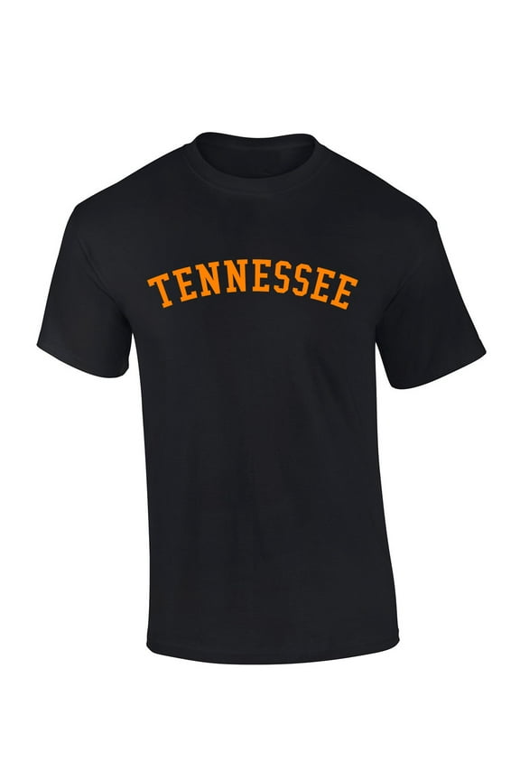 Mens Tennessee Tshirt TN Team Color Short Sleeve T-shirt Graphic Tee-Black-5xl