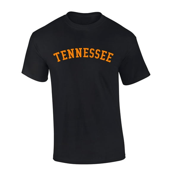 Mens Tennessee Tshirt TN Team Color Short Sleeve T-shirt Graphic Tee-Black-medium